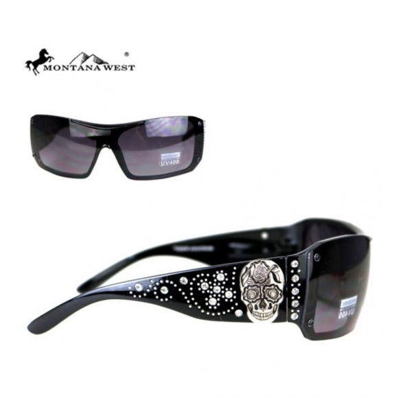 Montana West Accessories - Montana West Sugar Skull Sunglasses Black Montana West Accessories - Montana West Sugar Skull Sunglasses Black